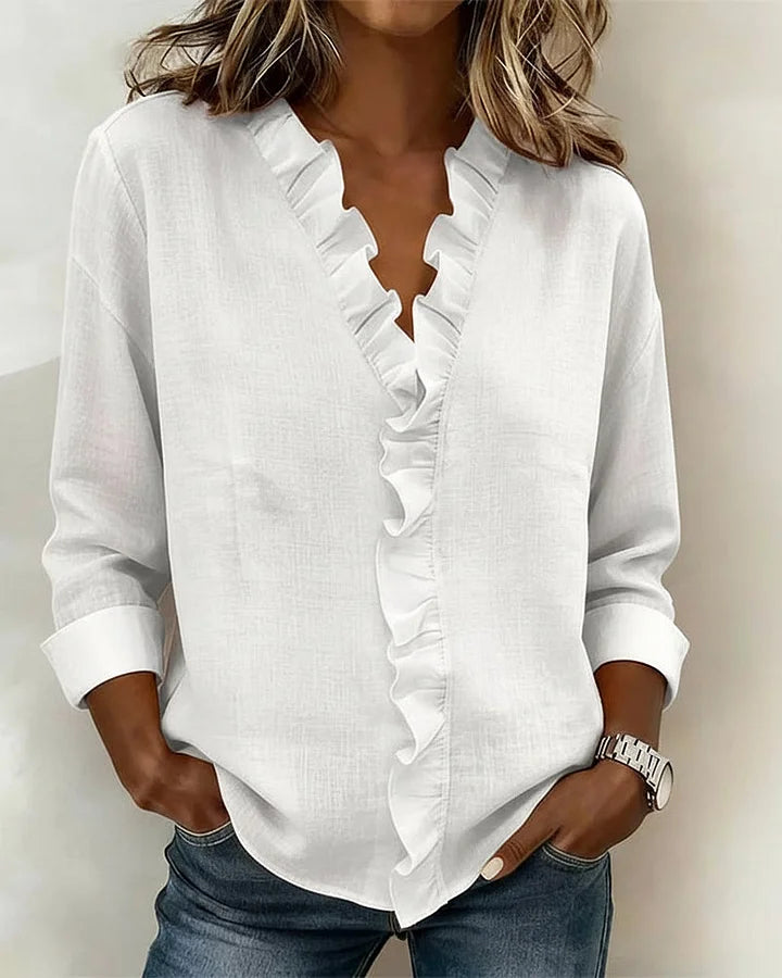 Amata blouse | Zacht, romantisch en altijd op zijn plek