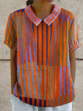 Nina | Geometrisch gestreept blouse