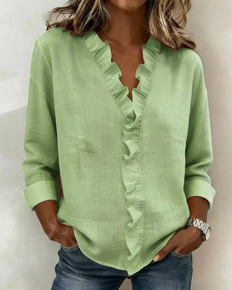 Amata blouse | Zacht, romantisch en altijd op zijn plek