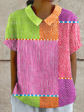 Eleonora | Kleurrijk patchwork blouse