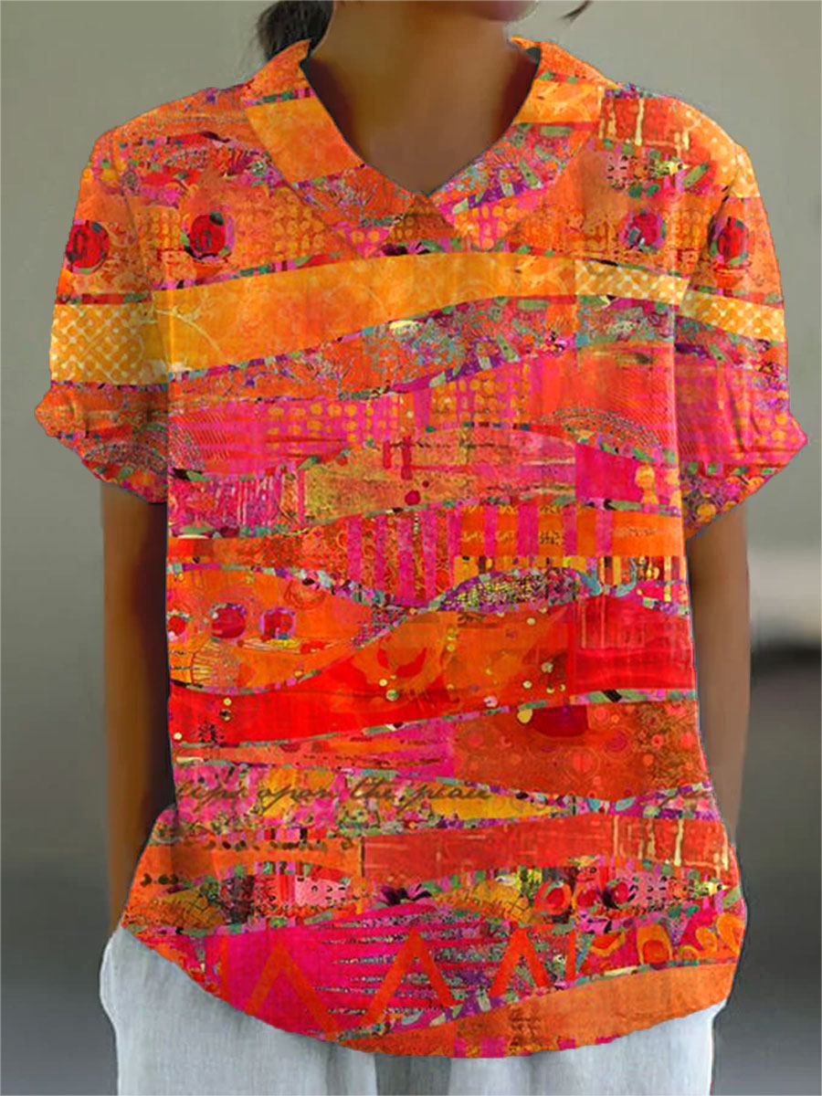 Tatiana | Abstract print blouse