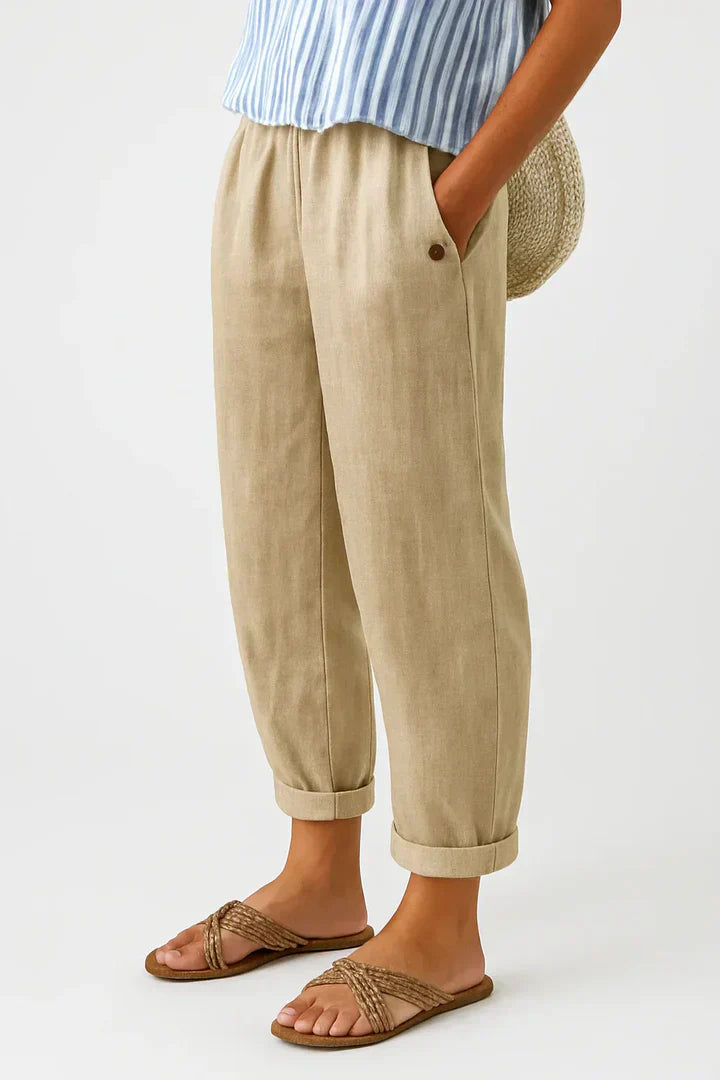 Romina | Tijdloze Linnen-Katoenen Broek