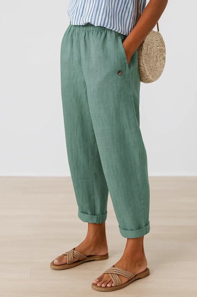 Romina | Tijdloze Linnen-Katoenen Broek
