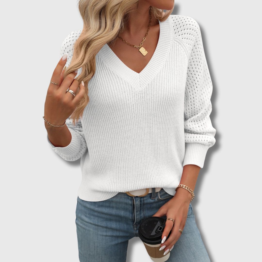 Renata V-hals trui | Eenvoudig elegant, dag na dag