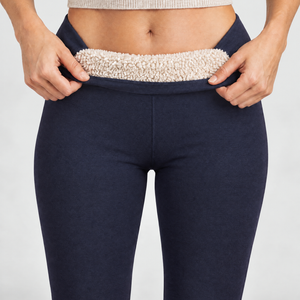 Matilde gevoerde legging in marineblauw met teddyvoering