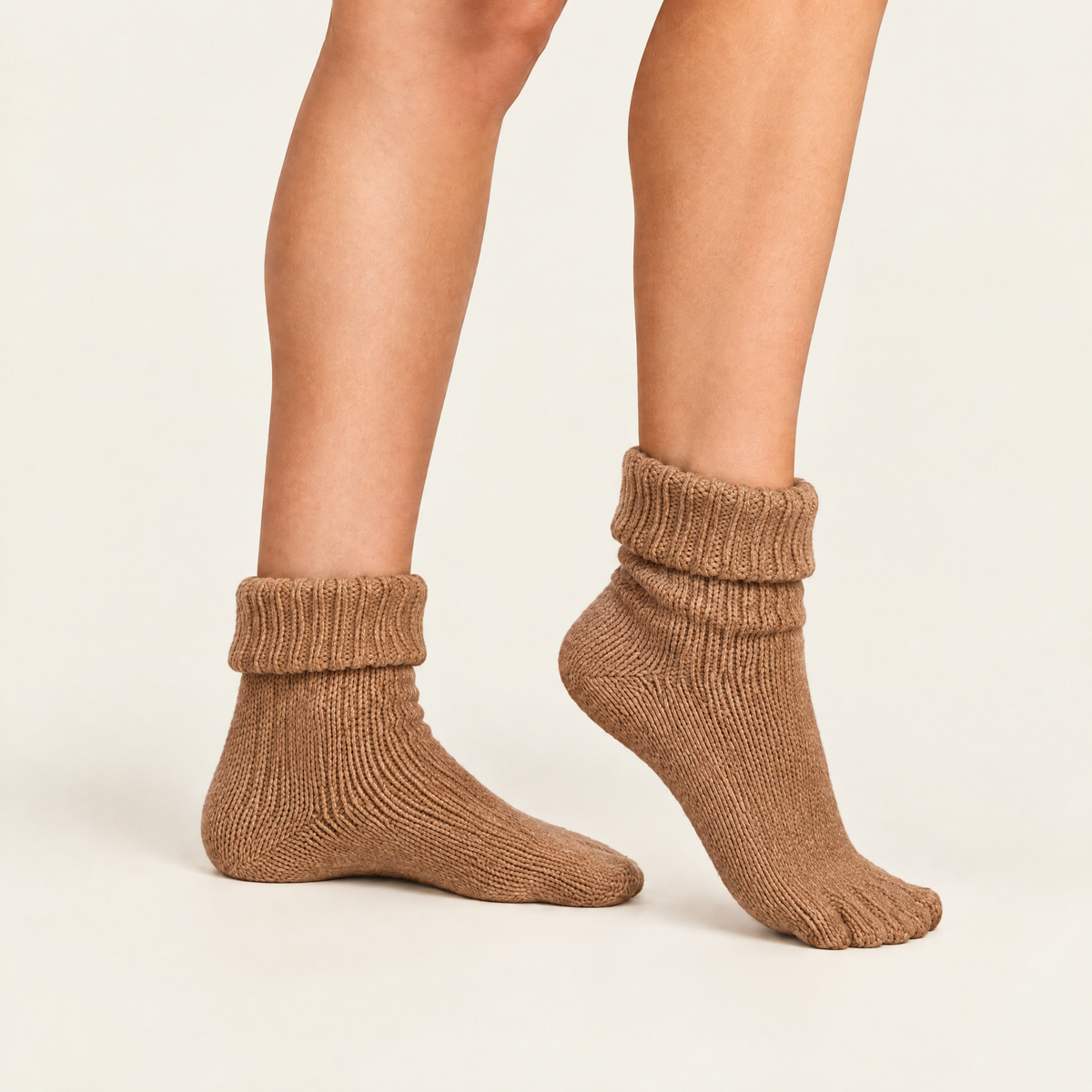 Mila sokken in camel