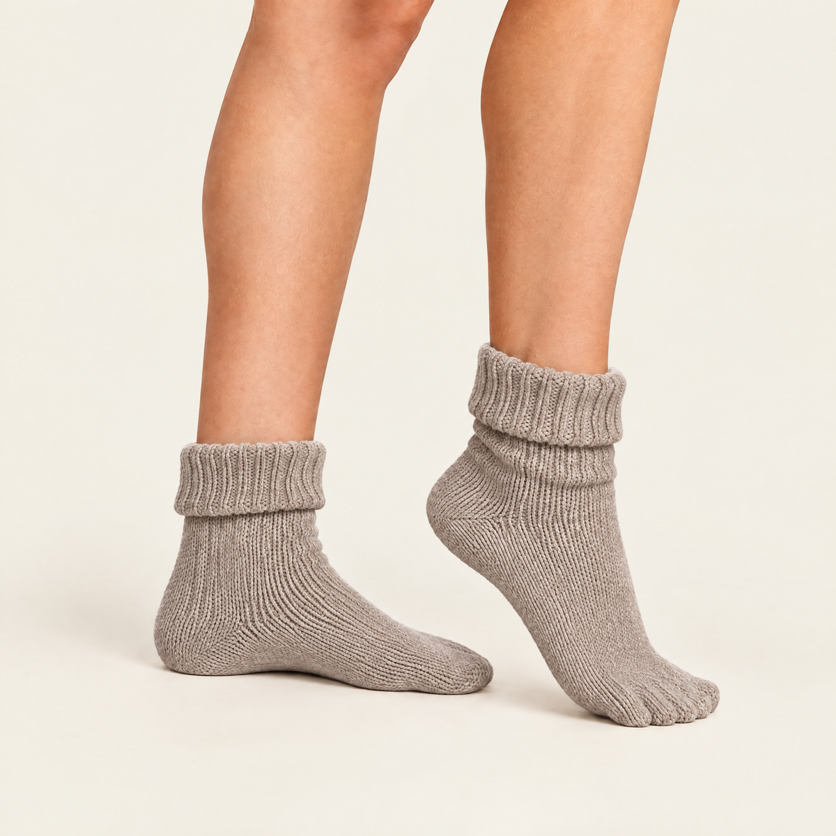 Mila sokken in taupe