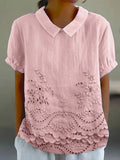 Lily | Geborduurd bloemen blouse