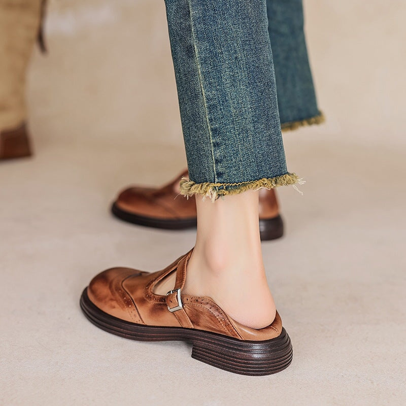 Mattea | Elegante Mary Janes met een luxe leerlook