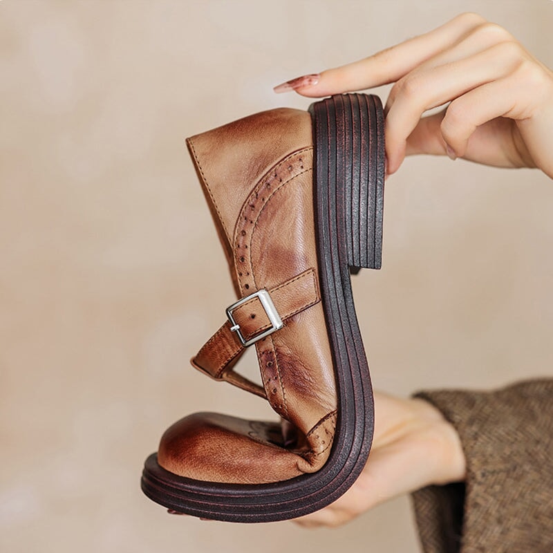 Mattea | Elegante Mary Janes met een luxe leerlook