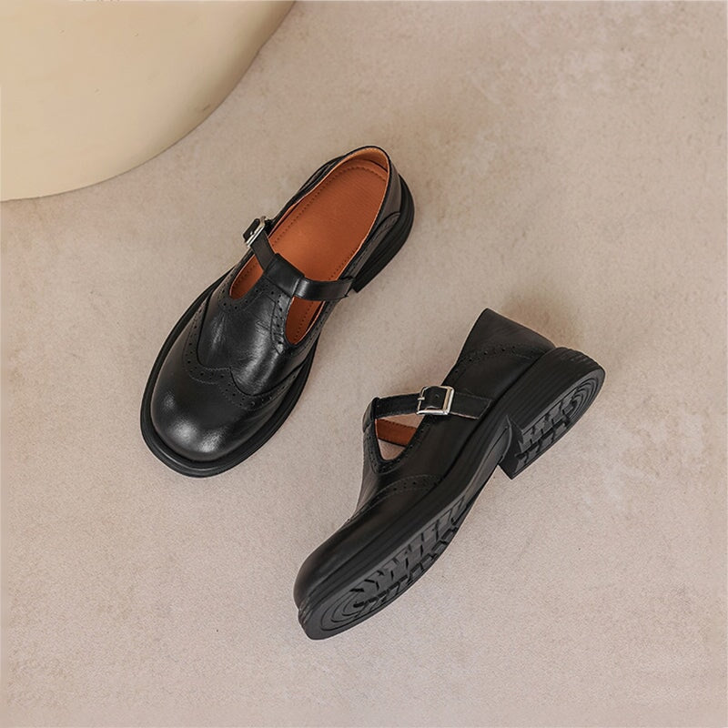 Mattea | Elegante Mary Janes met een luxe leerlook