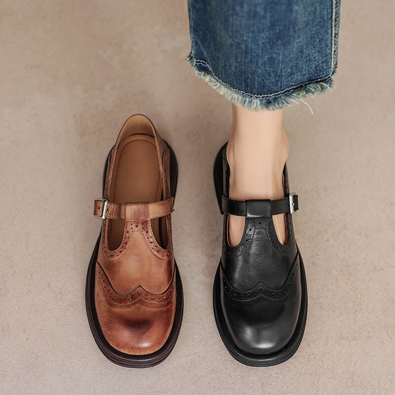 Mattea | Elegante Mary Janes met een luxe leerlook